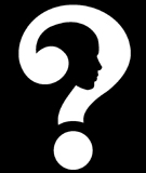 question mark human head symbol, vector
